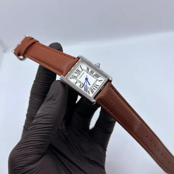 cartier TANK brown with white dial, old money