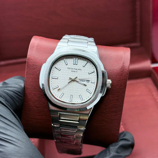 Patek philip silver with white dial