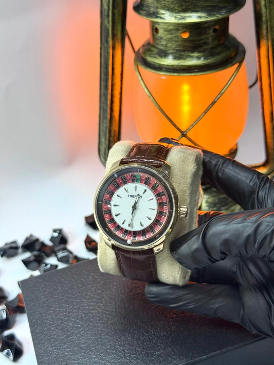 Casino TourBillion With Leather Strap