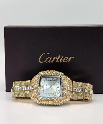 Premium Cartier Iced out Watch For Men's