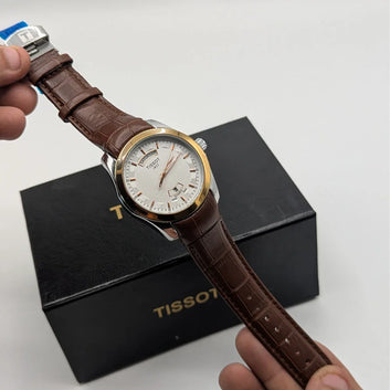 Tissot 3in1 Day. Time. And Date Master Quality With Leather straps